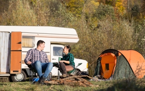 Couple at campsite